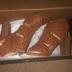 Light brown high heel sandals
